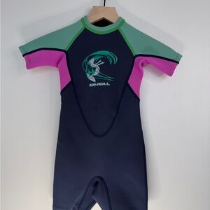 O'Neill Toddler Wetsuit Size 3 Reactor 2mm Springsuit Swim Surf UV